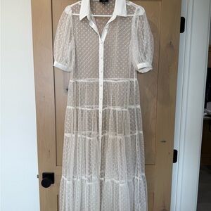 Vici White Sheer Dress